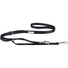 Amiplay-Οδηγός σκύλου 7 in 1 SAMBA ρυθμιζόμενο σε μήκος 100 - 200cm με δύο καραμπίνερ μαύρο