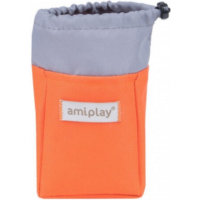 Amiplay-Θήκη τσάντα για λιχουδιές σκύλου SAMBA Πορτοκαλί τέλειο αξεσουάρ για αποθήκευση λιχουδιών