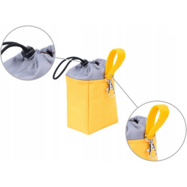 Amiplay-Θήκη τσάντα για λιχουδιές σκύλου SAMBA Κίτρινο τέλειο αξεσουάρ για αποθήκευση λιχουδιών