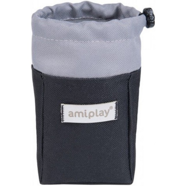 Amiplay-Θήκη τσάντα για λιχουδιές σκύλου SAMBA Μαύρο τέλειο αξεσουάρ για αποθήκευση λιχουδιών