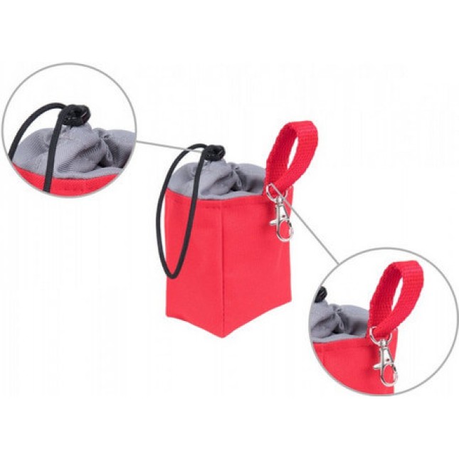 Amiplay-Θήκη τσάντα για λιχουδιές σκύλου SAMBA Κόκκινο τέλειο αξεσουάρ για αποθήκευση λιχουδιών
