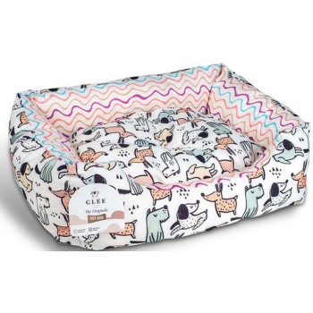 Glee Κρεβάτι Παραλληλόγραμμο Γκρι Dogs 74x58x25cm Glee Κρεβάτι Παραλληλόγραμμο Γκρι Dogs 74x58x25cm