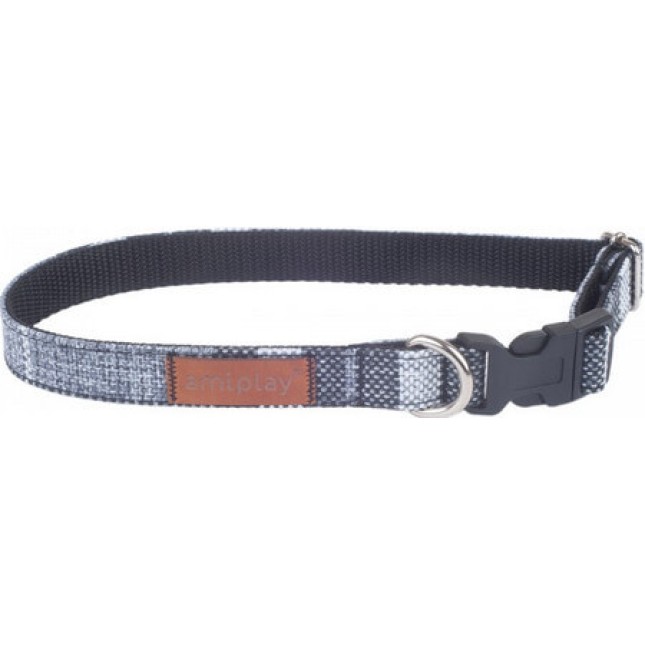 Amiplay- Περιλαίμιο σκύλου LONDON γκρι Small 20-35 x 1cm Amiplay- Περιλαίμιο σκύλου LONDON γκρι Small 20-35 x 1cm