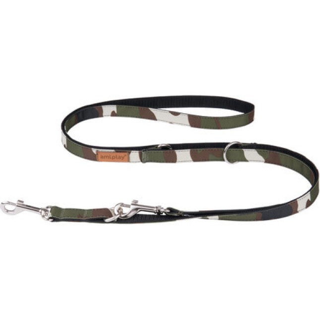Amiplay-Λουρί/οδηγός σκύλου 6 in 1 ADVENTURE Camo Medium 100-200 x 1,5cm Amiplay-Λουρί/οδηγός σκύλου 6 in 1 ADVENTURE Camo Medium 100-200 x 1,5cm