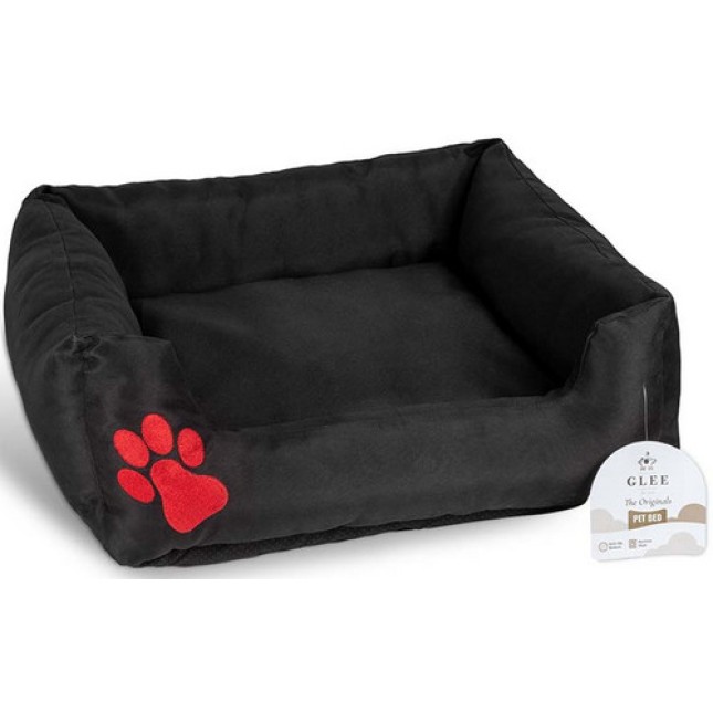 Glee κρεβάτι παραλληλόγραμμο PAW μαύρο M 65x57x20cm Glee κρεβάτι παραλληλόγραμμο PAW μαύρο M 65x57x20cm
