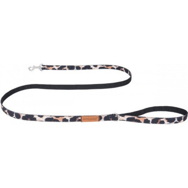 Amiplay- Οδηγός σκύλου SAFARI Leopard Medium 140 x 1,5cm Amiplay- Οδηγός σκύλου SAFARI Leopard Medium 140 x 1,5cm