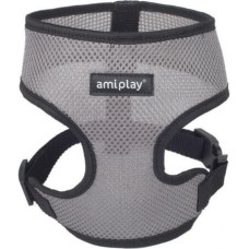 Amiplay-Ενιαίο Επιστήθιο σκύλου AIR γκρι κατασκευασμένα από ένα πολύ ανθεκτικό, αναπνεύσιμο πλέγμα