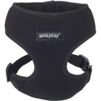 Amiplay-Ενιαίο Επιστήθιο σκύλου DENVER μαύρο Medium max 34 x 40-55cm Amiplay-Ενιαίο Επιστήθιο σκύλου DENVER μαύρο Medium max 34 x 40-55cm