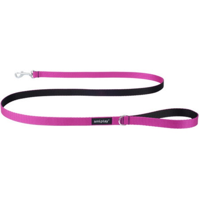 Amiplay- Οδηγός σκύλου TWIST ροζ Medium 150 x 1,5cm Amiplay- Οδηγός σκύλου TWIST ροζ Medium 150 x 1,5cm