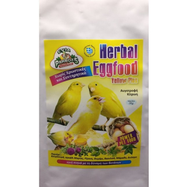 Evia parrots Herbal Eggfood Yellow Plus 1kg Evia parrots Herbal Eggfood Yellow Plus 1kg