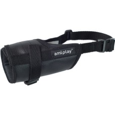 Amiplay-Φίμωτρο μαύρο κατασκευασμένα από υφάσματα υψηλής ποιότητας με μαλακή επένδυση