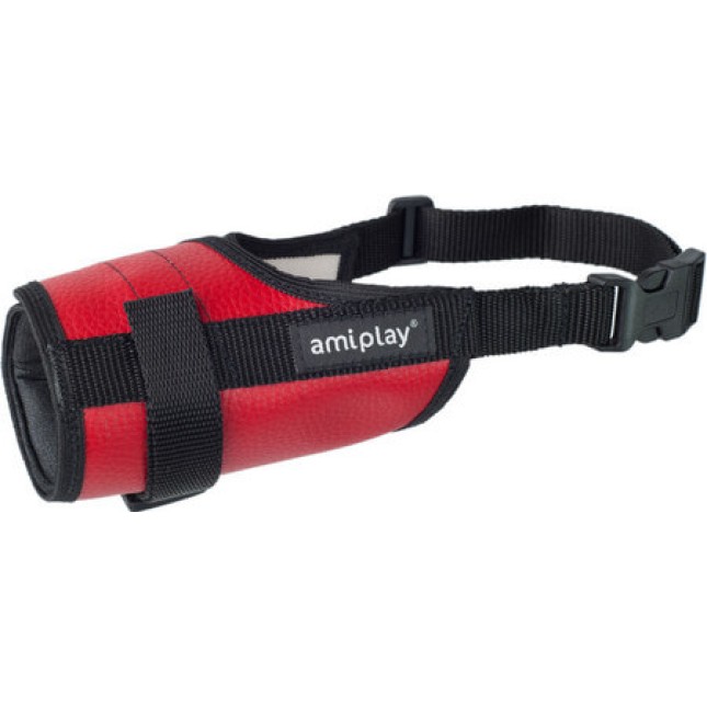 Amiplay-Φίμωτρο κόκκινο κατασκευασμένα από υφάσματα υψηλής ποιότητας με μαλακή επένδυση