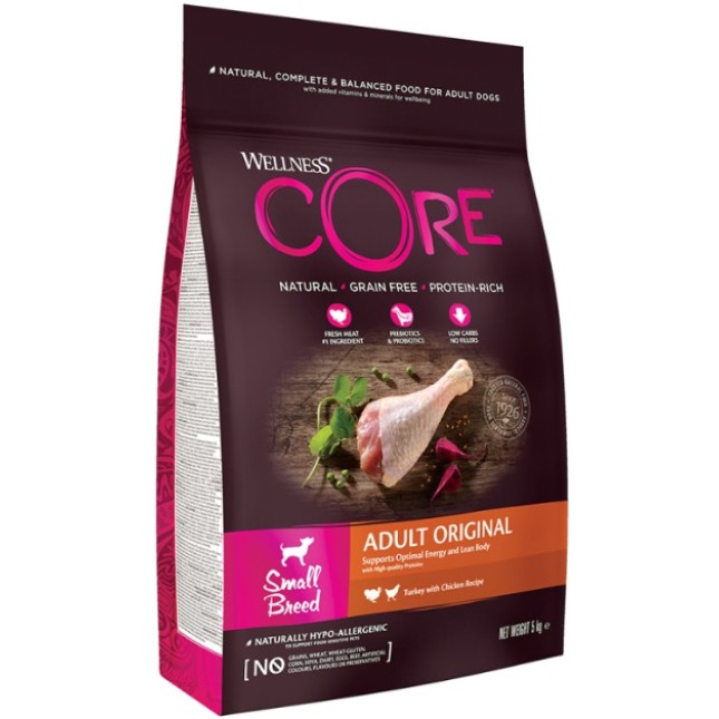 Wellness Core πλήρης τροφή μικρόσωμους ενήλικους σκύλους με γαλοπούλα 1.5kg Wellness Core πλήρης τροφή μικρόσωμους ενήλικους σκύλους με γαλοπούλα 1.5kg