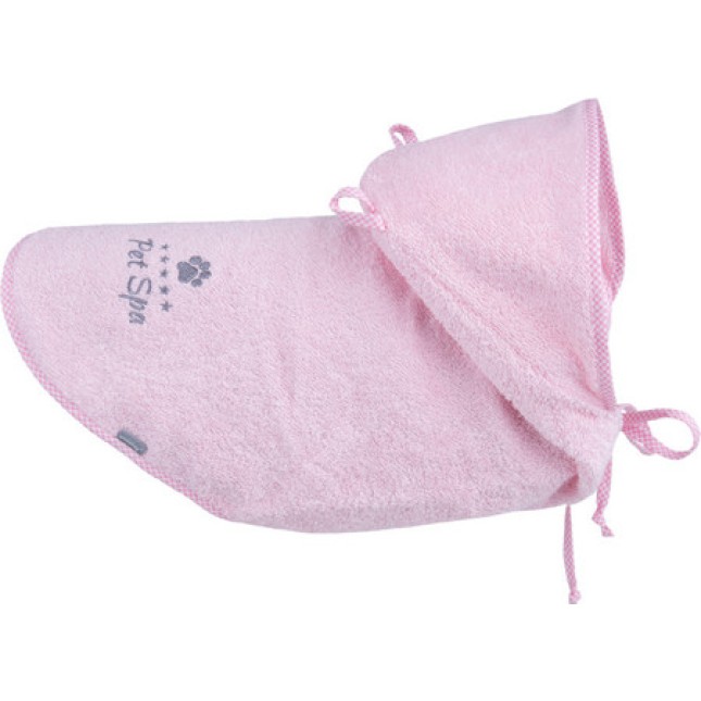 Amiplay-μπουρνούζι μπάνιου για σκύλους SPA ροζ 35cm