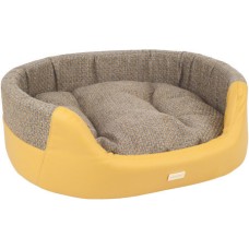 Κρεβάτι Ellipse 2 σε 1 MORGAN κίτρινο κατασκευασμένο από υψηλής ποιότητας πολυεστερικό ύφασμα