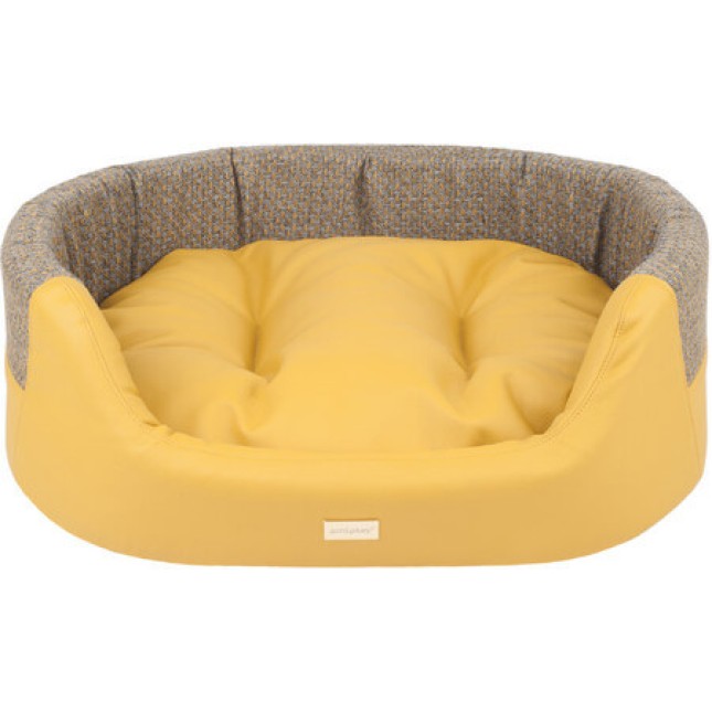 Κρεβάτι Ellipse 2 σε 1 MORGAN κίτρινο κατασκευασμένο από υψηλής ποιότητας πολυεστερικό ύφασμα