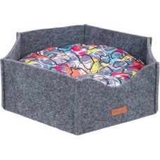 Amiplay-Κρεβάτι για σκύλους Εξάγωνο 2 in 1 HYGE γκρι Medium 54x47x17cm Amiplay-Κρεβάτι για σκύλους Εξάγωνο 2 in 1 HYGE γκρι Medium 54x47x17cm