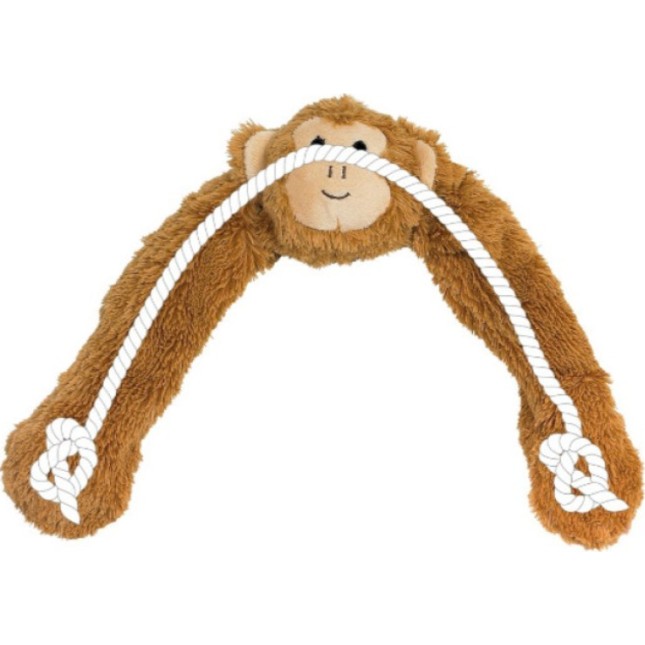 Nobby Λούτρινος πίθηκος εξοπλισμένος με ένα τρίξιμο και ένα εσωτερικό σχοινί από βαμβάκι