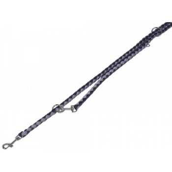 Nobby-Πλεκτό Λουρί Οδηγός-CORDA μαύρο-γκρι L: 200cm, W: 12mm Nobby-Πλεκτό Λουρί Οδηγός-CORDA μαύρο-γκρι L: 200cm, W: 12mm