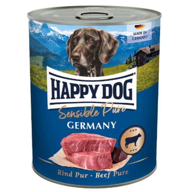 Happy Dog κονσέρβα με 100% ζωική πρωτεΐνη από βοδινό Grainfree 800g