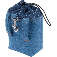 Amiplay-Θήκη τσάντα για λιχουδιές σκύλου DENIM τέλειο αξεσουάρ για την αποθήκευση λιχουδιών μπλε