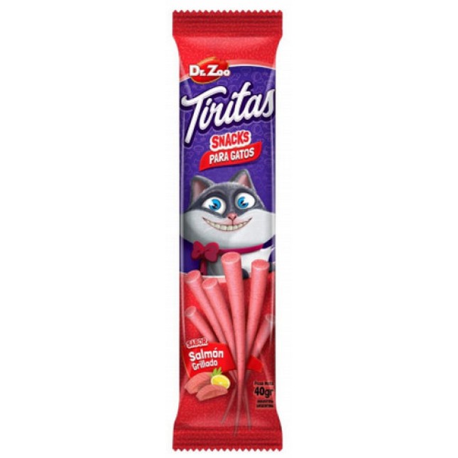 Dr. Zoo Sticks επιβράβευσης για γάτες με σολομό 40gr Dr. Zoo Sticks επιβράβευσης για γάτες με σολομό 40gr