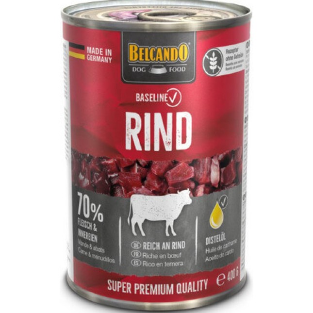 Belcando Baseline πλήρη υγρή τροφή με μοσχάρι για σκύλους 400gr Belcando Baseline πλήρη υγρή τροφή με μοσχάρι για σκύλους 400gr