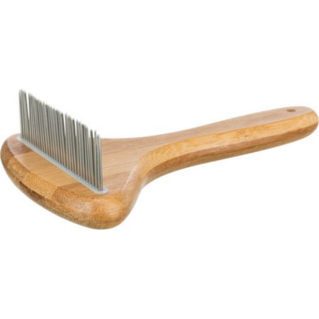Trixie χτένα ξεμπερδέματος κοντού τριχώματος bamboo/metal 10x17cm Trixie χτένα ξεμπερδέματος κοντού τριχώματος bamboo/metal 10x17cm