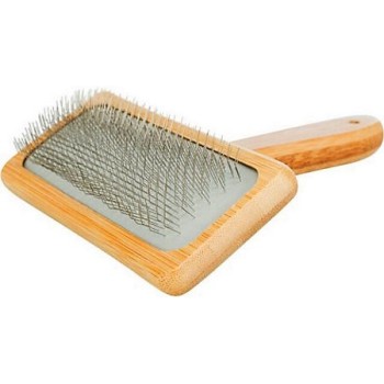 Trixie βούρτσα μαλακή bamboo/μεταλλική 12x15cm