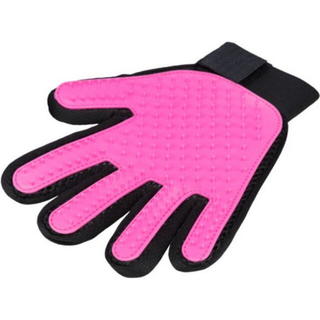 Trixie γάντι περιποίησης τριχώματος περιποιείται το τρίχωμα του κατοικίδιου σας ενώ το χαϊδεύετε ροζ