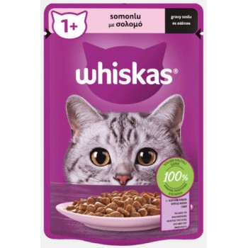 Whiskas Core Γάτας Σολομός σε Σάλτσα 85gr