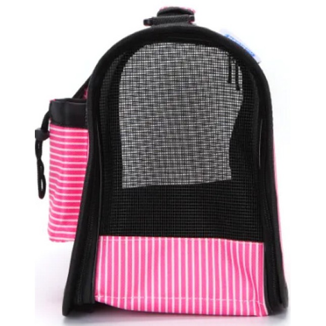 Nobleza Ροζ τσάντα μεταφοράς με εξωτερικές τσέπες