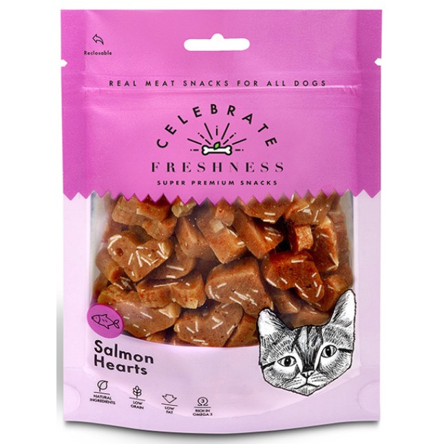 Celebrate λιχουδιές Μπουκιές Καρδιάς Σολομού 50gr Celebrate λιχουδιές Μπουκιές Καρδιάς Σολομού 50gr