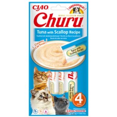 Inaba Churu λιχουδιές για γάτες με τόνο και χτένια 56gr