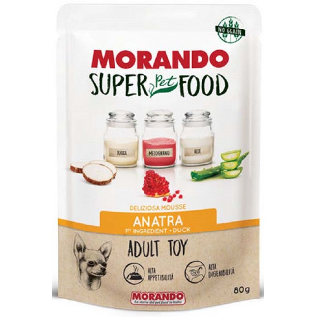 Morando super food dog adult mousse πάπια 80gr