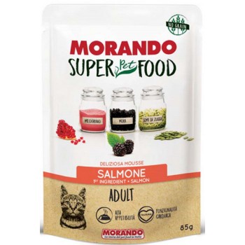 Morando super food για ενήλικες γάτες με mousse σολομό  85gr