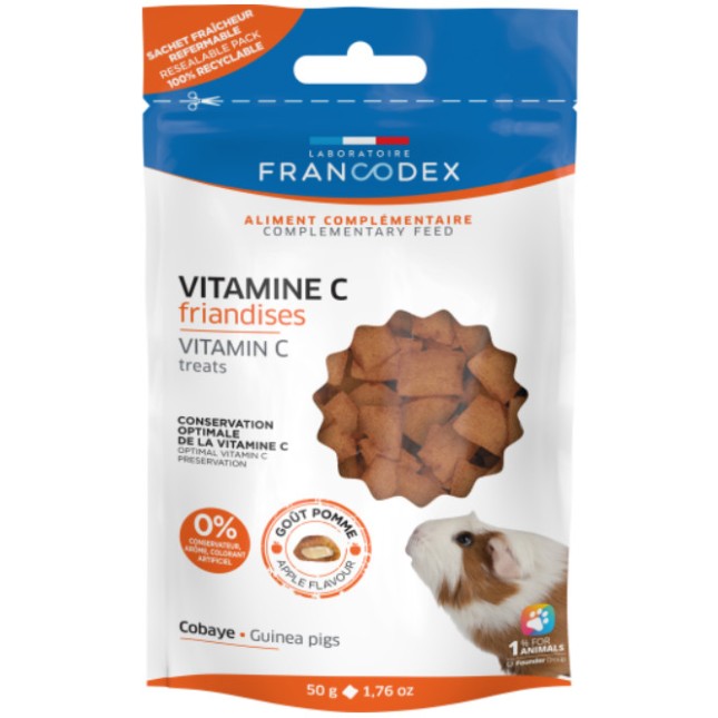 Francodex Λιχουδιές βιταμίνης C για ινδικά χοιρίδια 50gr