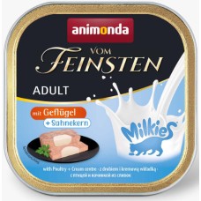 Animonda Vom Feinsten νόστιμη τροφή για ενήλικες γάτες με πουλερικά & γέμιση κρέμας 100gr