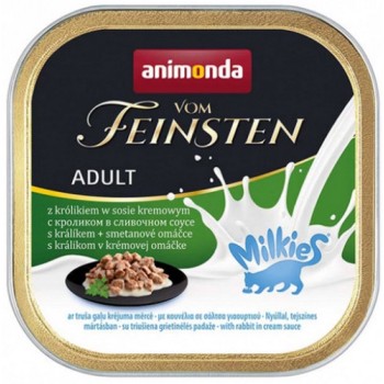 Animonda Vom Feinsten Γάτας milkies κομμάτια κουνέλι σε σάλτσα κρέμας 100gr Animonda Vom Feinsten Γάτας milkies κομμάτια κουνέλι σε σάλτσα κρέμας 100gr