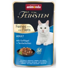 Animonda Vom Feinsten Γάτας pouch πουλερικά & μπακαλιάρος φιλέτο 85gr Animonda Vom Feinsten Γάτας pouch πουλερικά & μπακαλιάρος φιλέτο 85gr