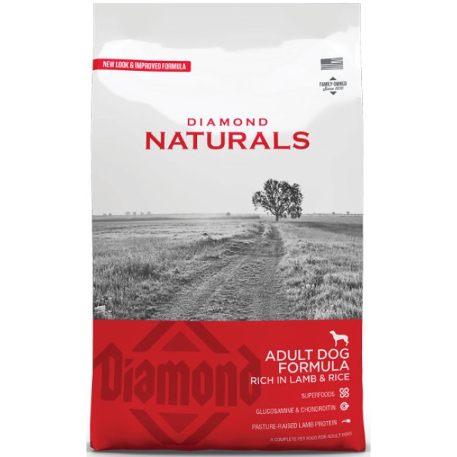 Diamond naturals Πλήρης τροφή για ενήλικους σκύλους όλων των φυλών με αρνί & ρύζι 15kg