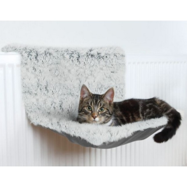 Trixie κρεβάτι καλοριφέρ για γάτες Harvey με ρυθμιζόμενο στήριγμα 45x26x31cm άσπρο/μαύρο