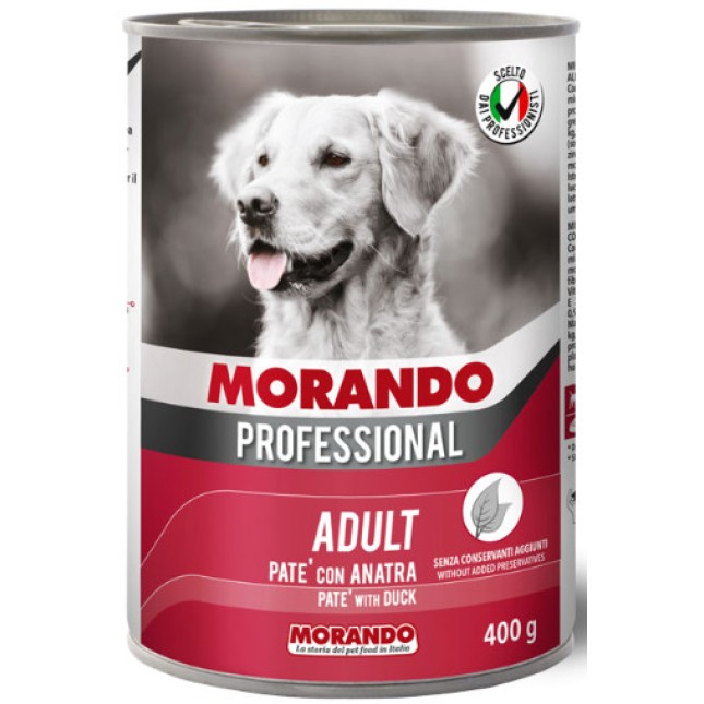 Morando profesional Πλήρης και ισορροπημένη τροφή pate με πάπια 400gr Morando profesional Πλήρης και ισορροπημένη τροφή pate με πάπια 400gr