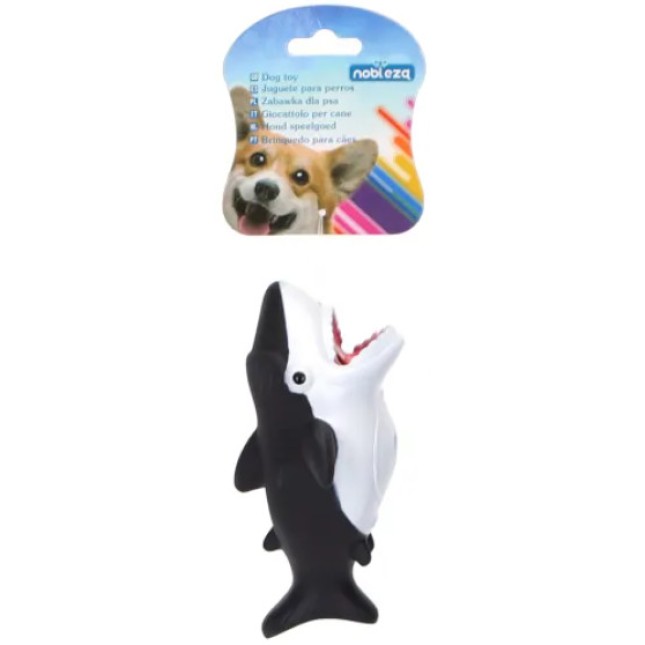 Nobleza Squeaky παιχνίδι βινυλίου σε σχήμα καρχαρία 2.5x8.5cm Nobleza Squeaky παιχνίδι βινυλίου σε σχήμα καρχαρία 2.5x8.5cm