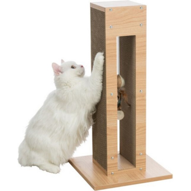 Trixie νυχοδρόμιο στήλη, χαρτόνι/mdf/jute για τις γάτες σπιτιών που αγαπούν να γρατσουνίζουν 62cm