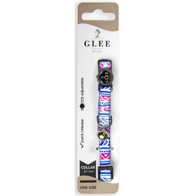 Glee Περιλαίμιο Ιμάντα με πλαστικό κούμπωμα & κουδουνάκι Multicolor 10mmx30cm