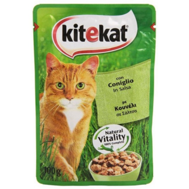 Kitekat Φακελάκι Κουνέλι σε σάλτσα 85gr