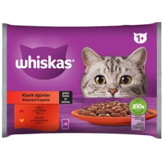 Whiskas Core Μοσχάρι & Πουλερικά σε Σάλτσα 4x85gr