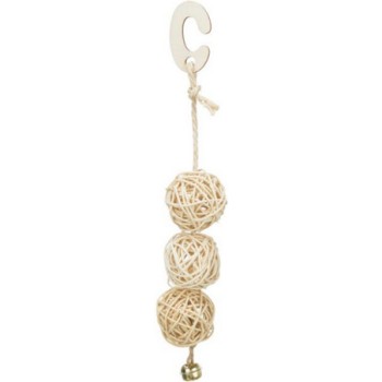 Trixie παιχνίδι 3 μπάλες rattan με κουδούνι 24cm Trixie παιχνίδι 3 μπάλες rattan με κουδούνι 24cm
