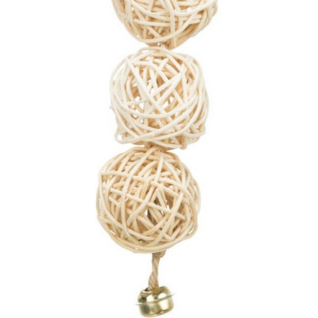 Trixie παιχνίδι 3 μπάλες rattan με κουδούνι 24cm Trixie παιχνίδι 3 μπάλες rattan με κουδούνι 24cm